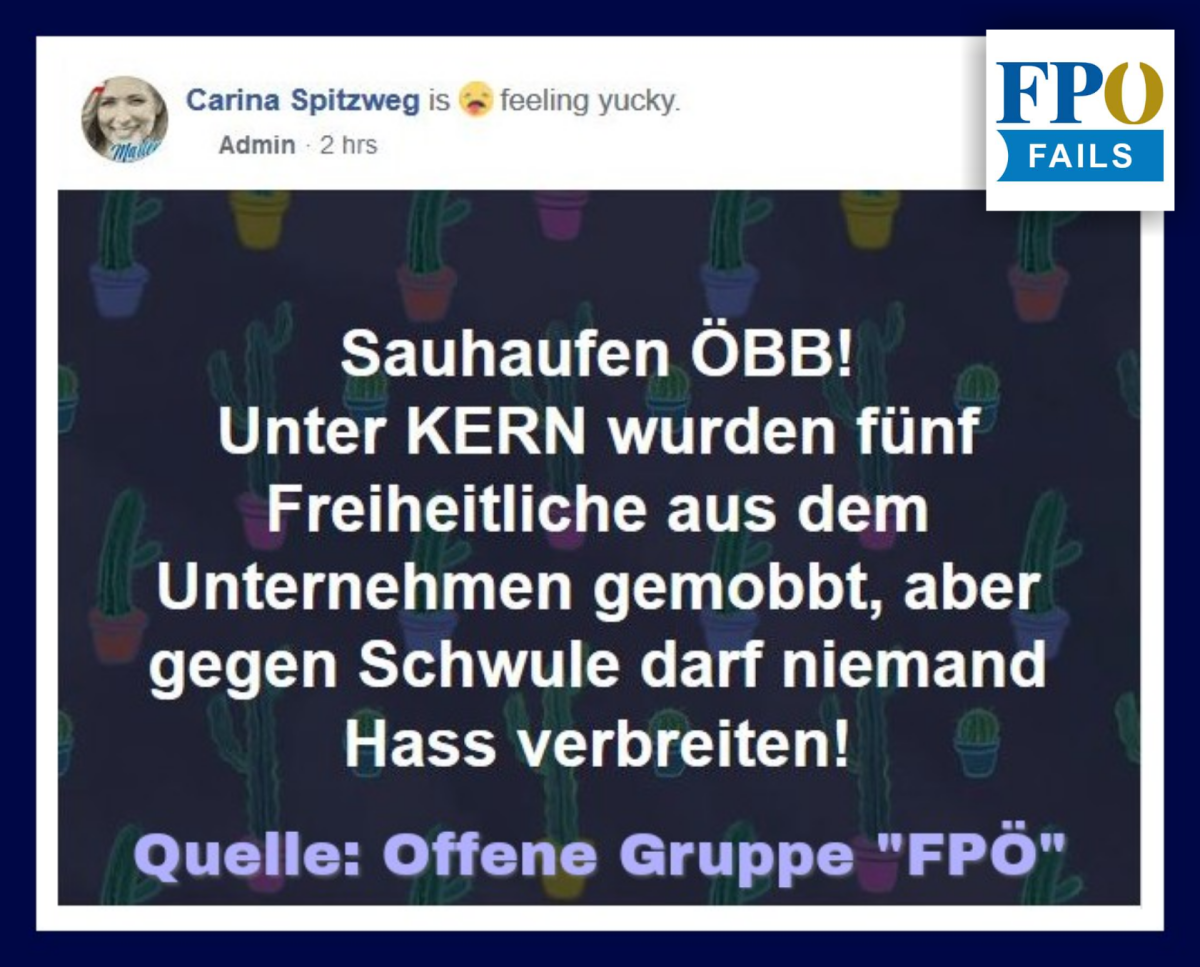 Schwulenhass in FPÖ Gruppe