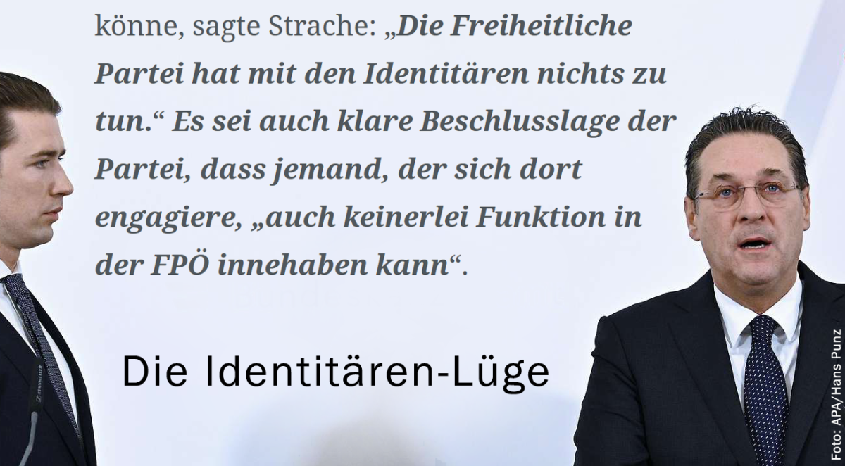 Strache: Die Identitären-Lüge
